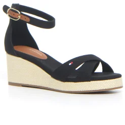 Flag Criss-Cross Mid sandalo con zeppa TOMMY HILFIGER