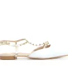 Sandalo a punta con borchiette GOLD&GOLD