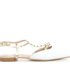 Sandalo a punta con borchiette GOLD&GOLD